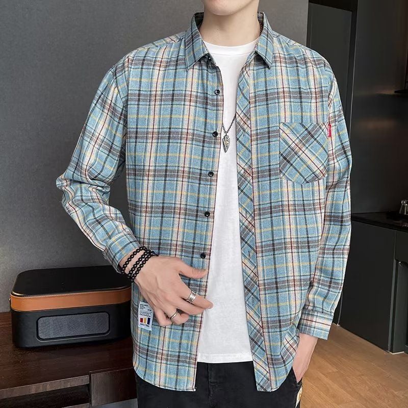 Oliver | Rutig Långärmad Skjorta för Vårbruk med Slim Fit 14