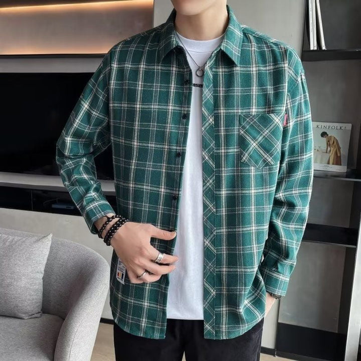 Oliver | Rutig Långärmad Skjorta för Vårbruk med Slim Fit 2