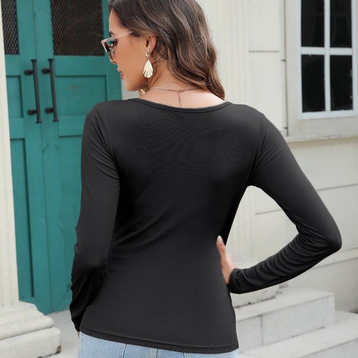 Oliver | Slim Fit Långärmad T-Shirt Herr med Ribbtextur 4