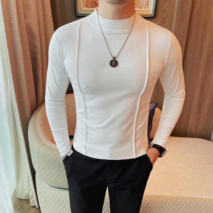 Oliver | Slim Fit Randig Långärmad T-shirt för Vår och Höst 4