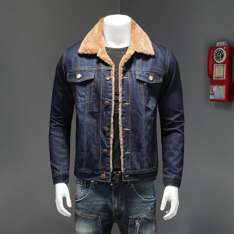 Oliver | Slim Fleece-Lined Vinterjacka i Denim för Dam 0