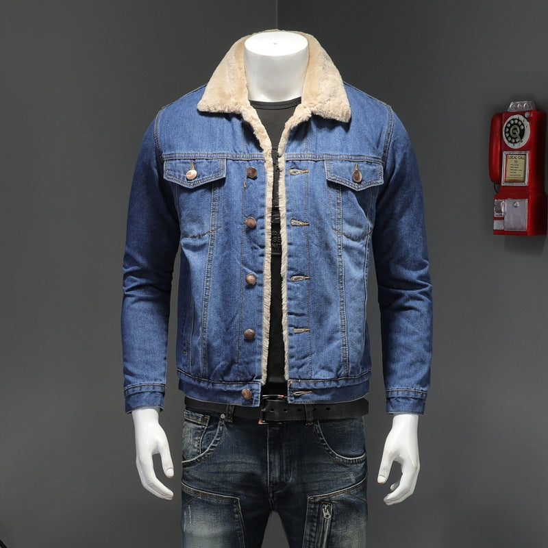 Oliver | Slim Fleece-Lined Vinterjacka i Denim för Dam 1