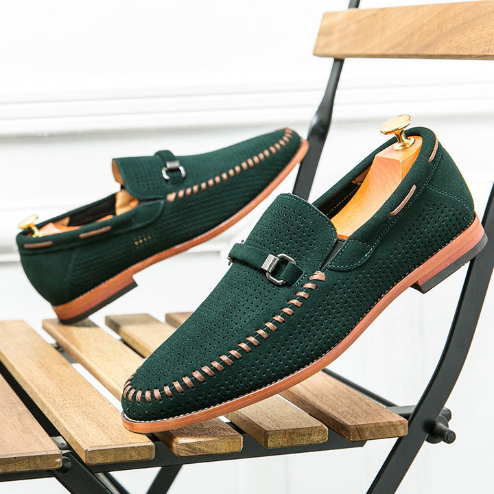 Oliver | Svarta Vadderade Loafers för Dam med Perforerad Design 3