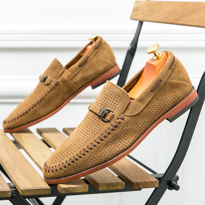 Oliver | Svarta Vadderade Loafers för Dam med Perforerad Design 4