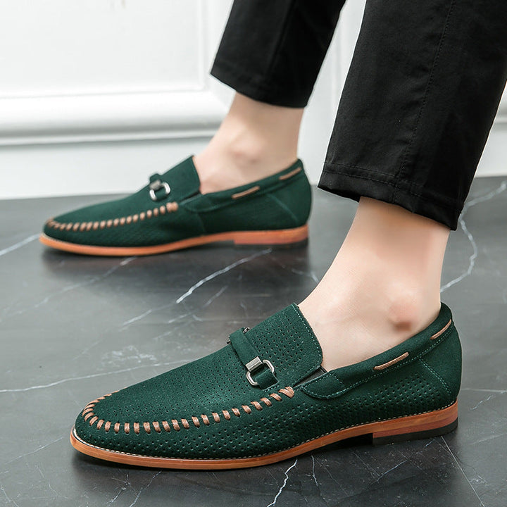 Oliver | Svarta Vadderade Loafers för Dam med Perforerad Design 6