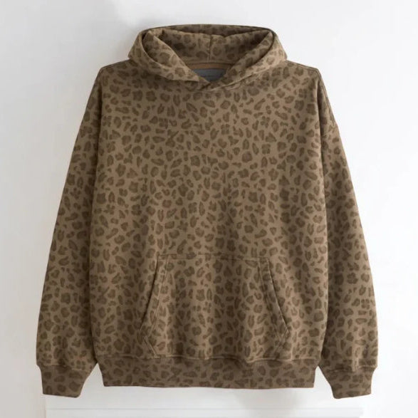 Oliver | Vinter Leopardmönstrad Hoodie med Avslappnad Passform 3
