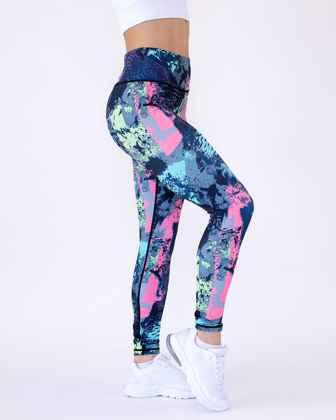 Olivia | Abstrakt Mönstrade Fukttransporterande Leggings 3