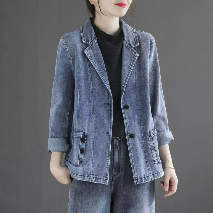 Olivia | Avslappnad Patchwork Långärmad Topp med Fickor 1