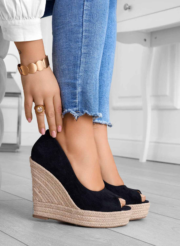 Olivia | Bekväm Öppen Tå Kilklack Sandal 6