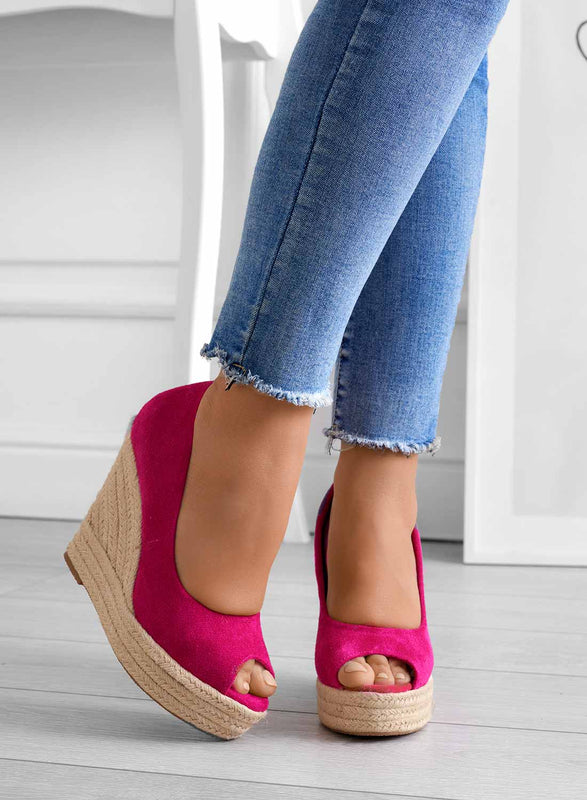 Olivia | Bekväm Öppen Tå Kilklack Sandal 8