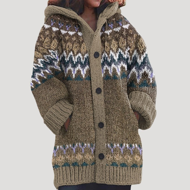 Olivia | Chunky Knit Hooded Cardigan för Kalla Dagar 1