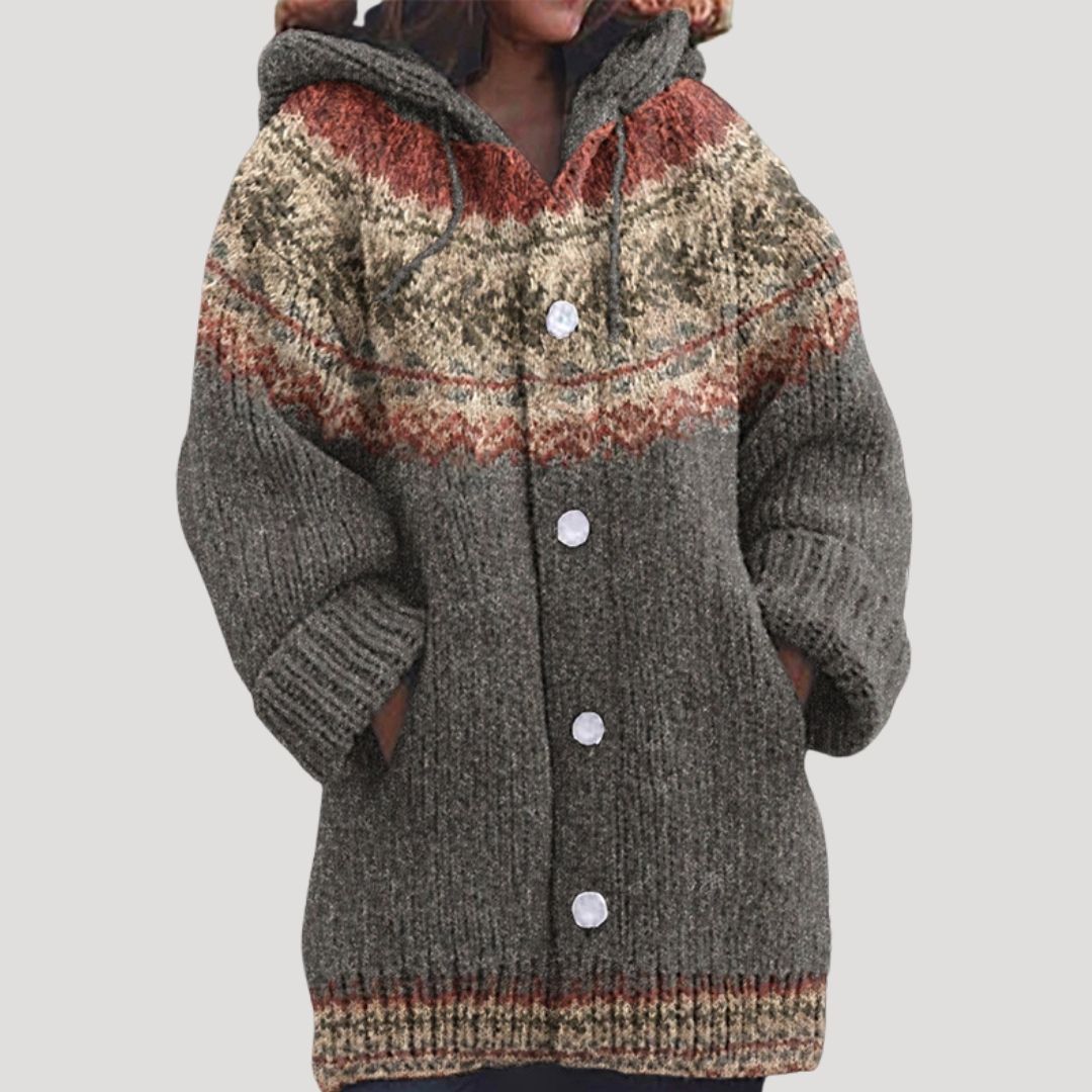 Olivia | Chunky Knit Hooded Cardigan för Kalla Dagar 2