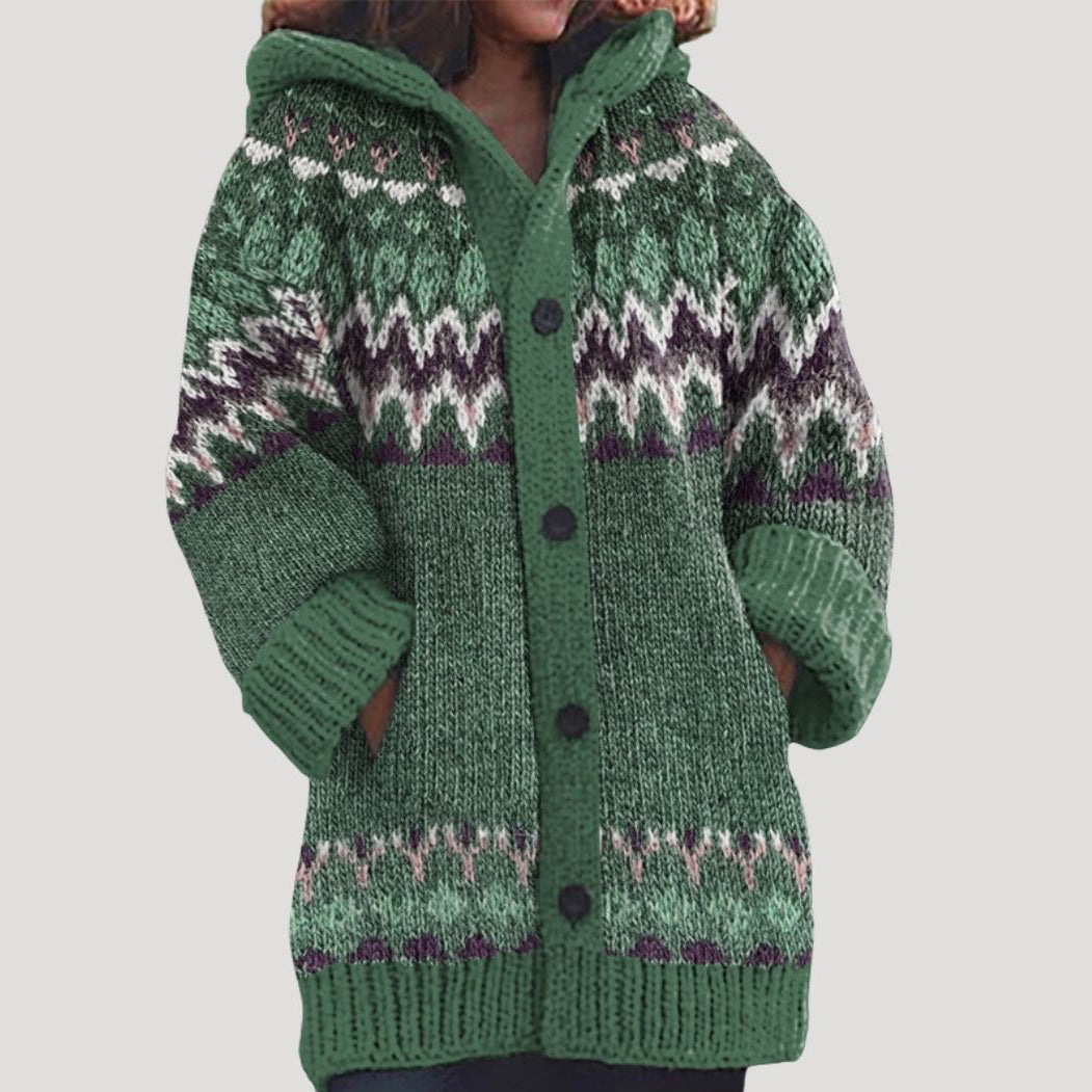 Olivia | Chunky Knit Hooded Cardigan för Kalla Dagar 3