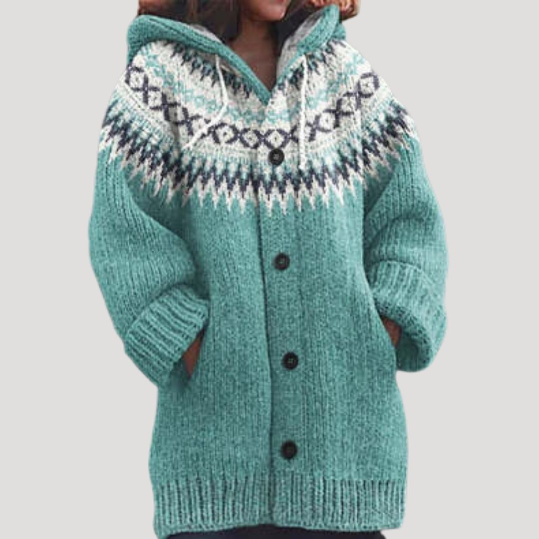 Olivia | Chunky Knit Hooded Cardigan för Kalla Dagar 4