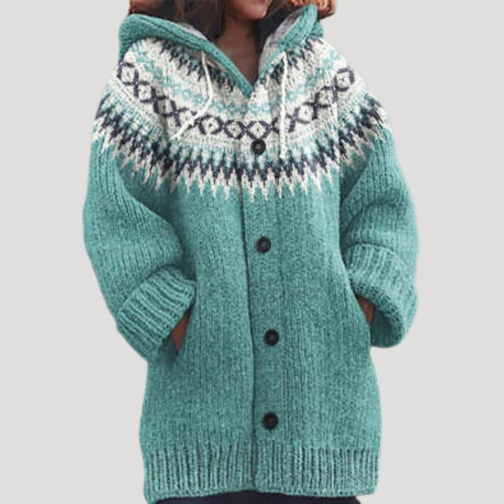 Olivia | Chunky Knit Hooded Cardigan för Kalla Dagar 4