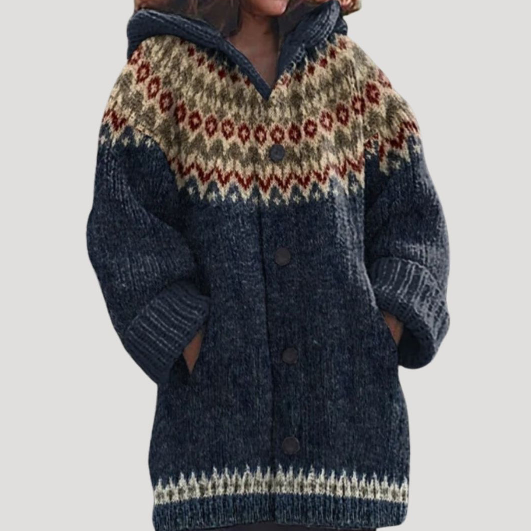 Olivia | Chunky Knit Hooded Cardigan för Kalla Dagar 6