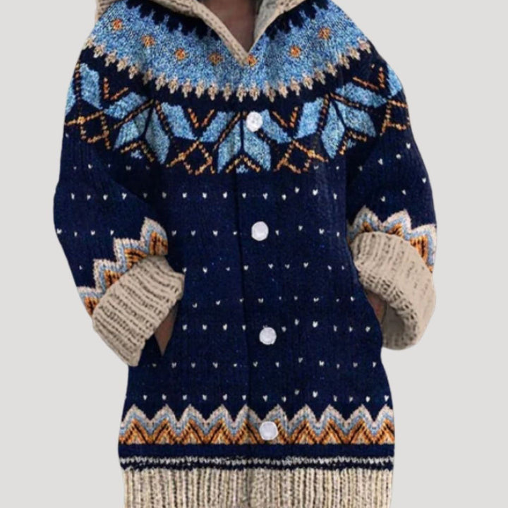 Olivia | Chunky Knit Hooded Cardigan för Kalla Dagar 7