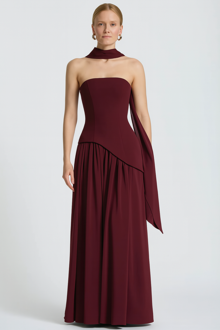 Olivia | Elegant Asymmetrisk Klänning för Damer 13