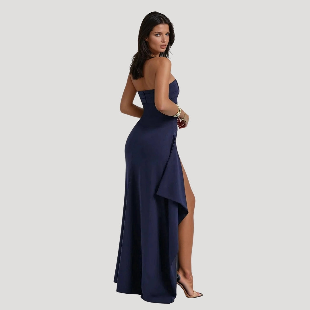Olivia | Elegant Axelbandslös Maxiklänning 3