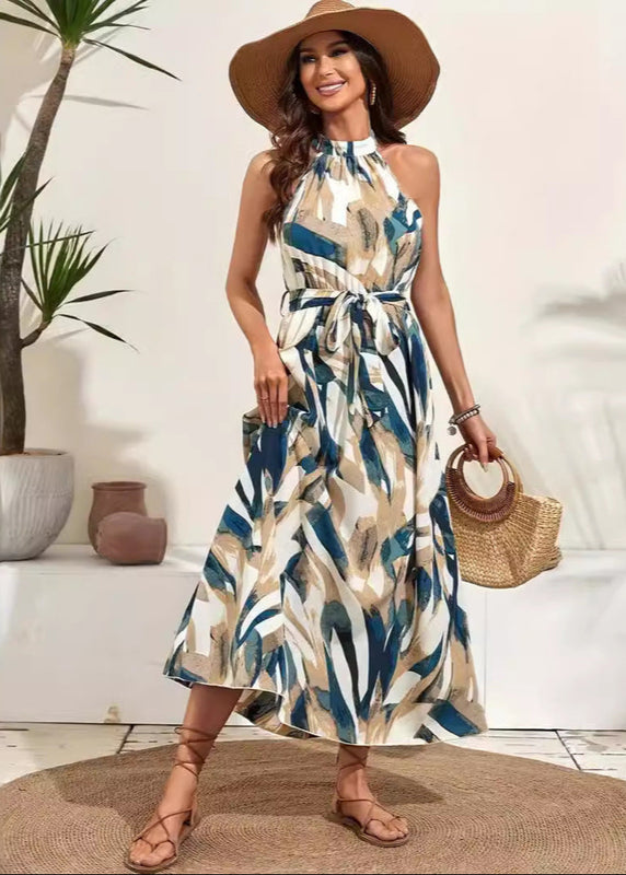 Olivia | Elegant Hög Midja Klänning för Vår och Sommar 1