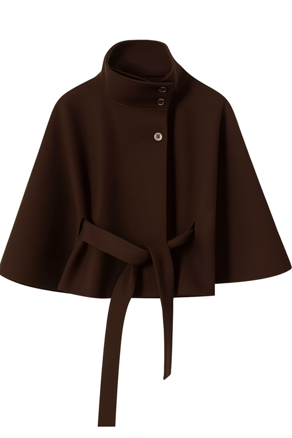 Olivia | Elegant Höstkappa med Hög Krage och Capeärmar 6