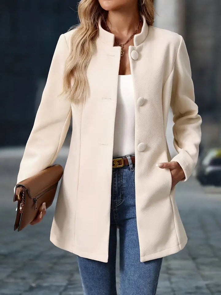 Olivia | Elegant Lång Vinterrock med Knäppning 7