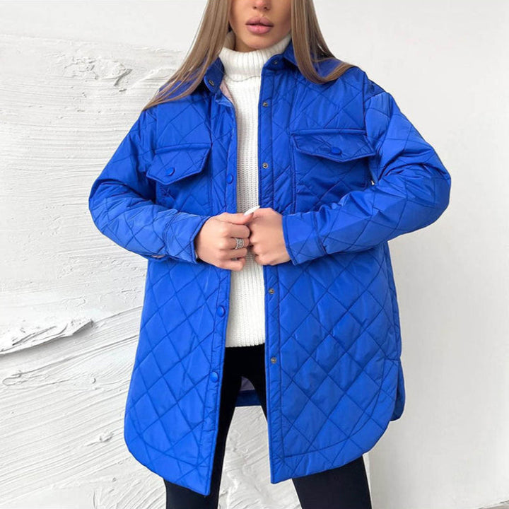 Olivia | Elegant Långärmad Kappa Med Slagkrage 1