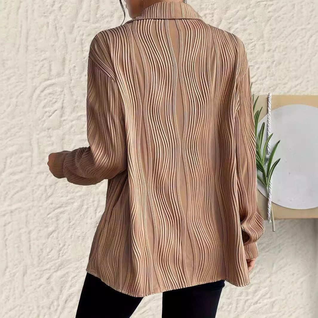 Olivia | Elegant Långärmad Plusstorlek Skjorta 1