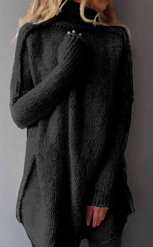 Olivia | Elegant Långärmad Pullover med Draperad Krage 0