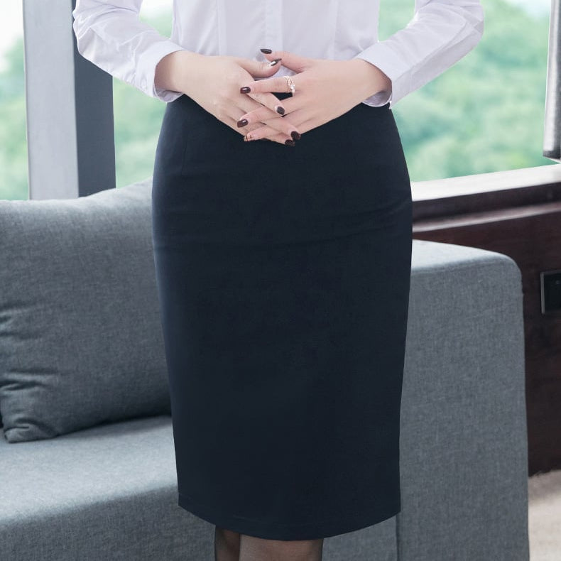 Olivia | Elegant Mellanlång Fleecefodrad Höftkjol 10