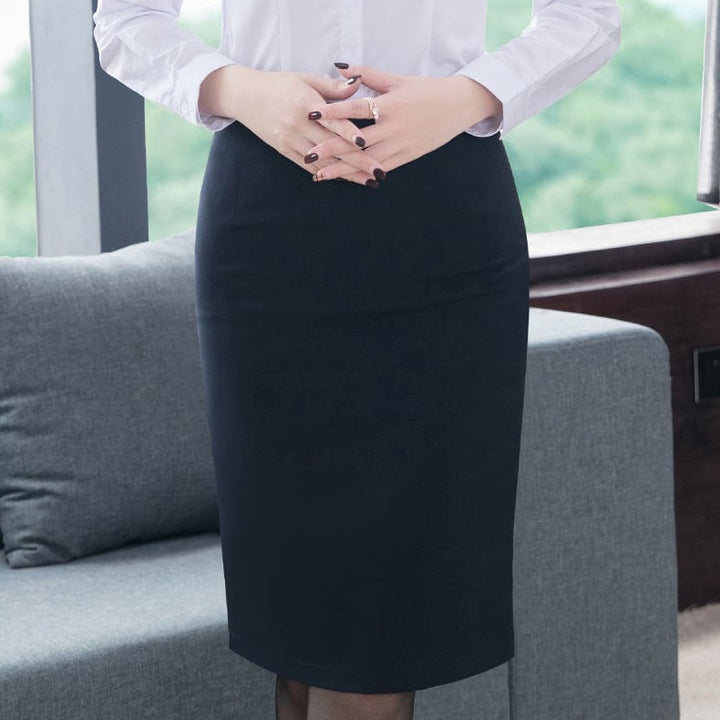Olivia | Elegant Mellanlång Fleecefodrad Höftkjol 10