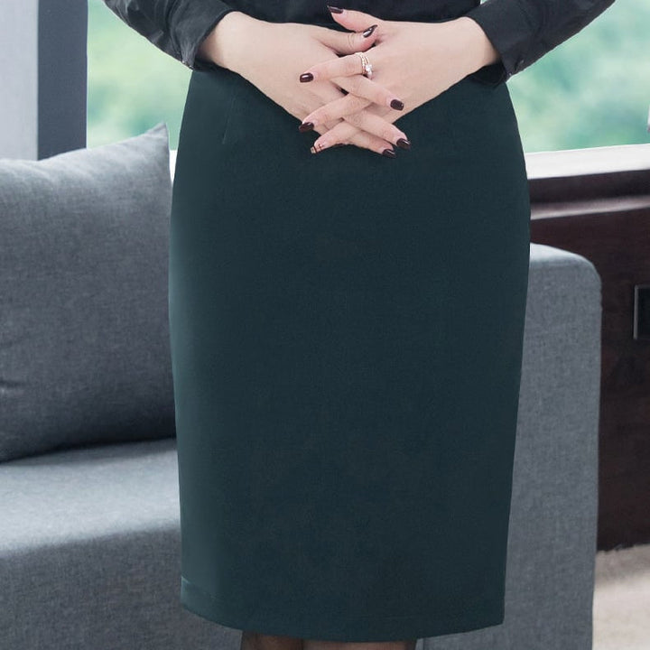 Olivia | Elegant Mellanlång Fleecefodrad Höftkjol 13