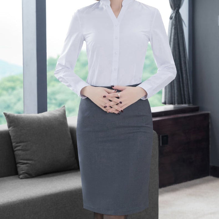 Olivia | Elegant Mellanlång Fleecefodrad Höftkjol 2