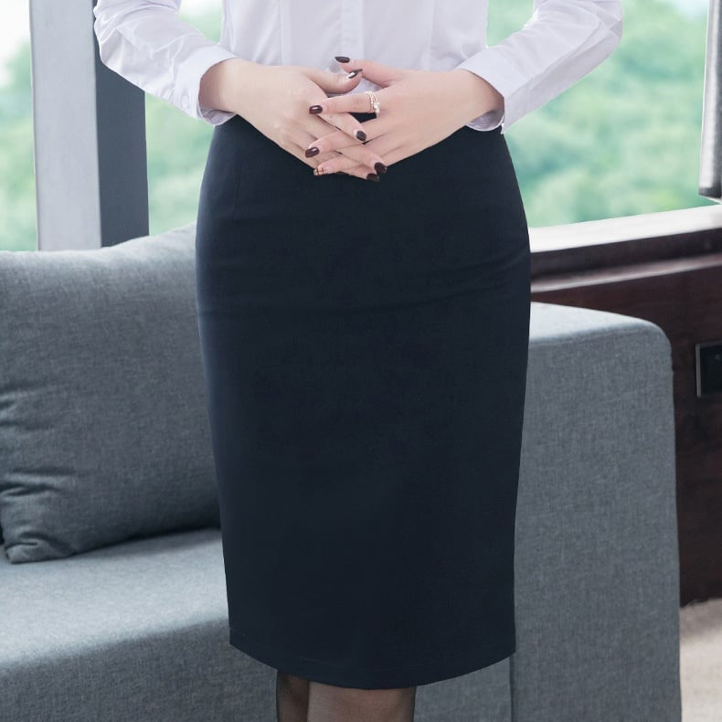 Olivia | Elegant Mellanlång Fleecefodrad Höftkjol 4