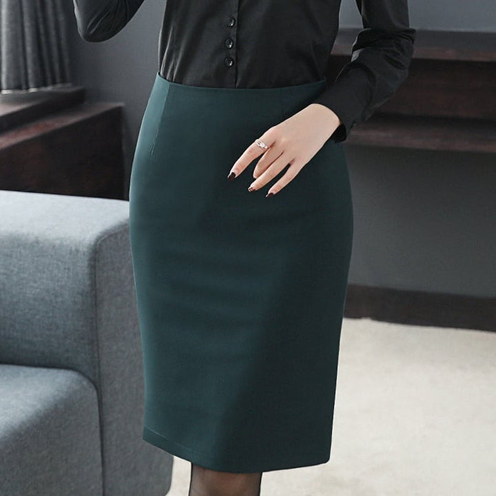 Olivia | Elegant Mellanlång Fleecefodrad Höftkjol 7
