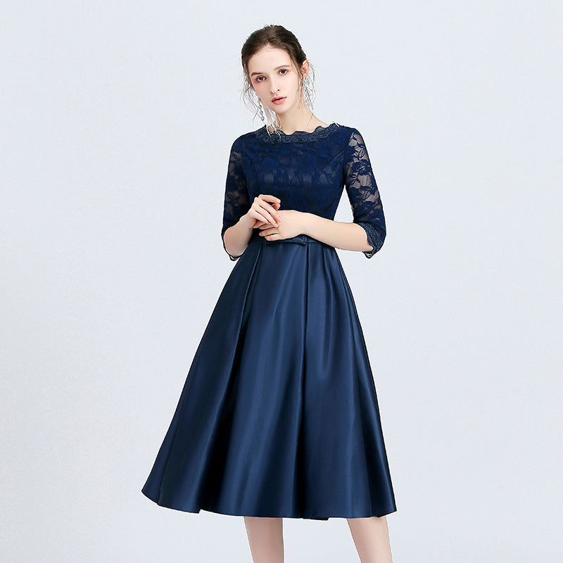 Olivia | Elegant Mellanlång Klänning med Dragkedja 1
