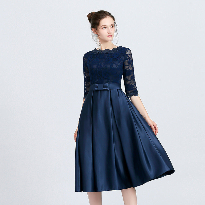 Olivia | Elegant Mellanlång Klänning med Dragkedja 2