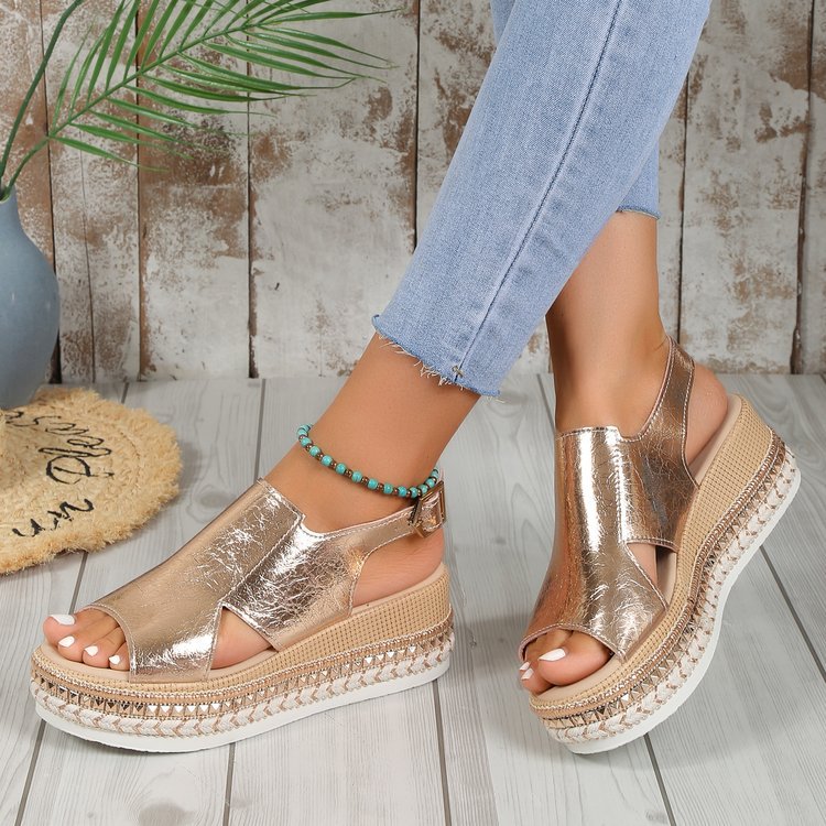 Olivia | Elegant Plus Size Platform Sandals for Spring and Summer 0