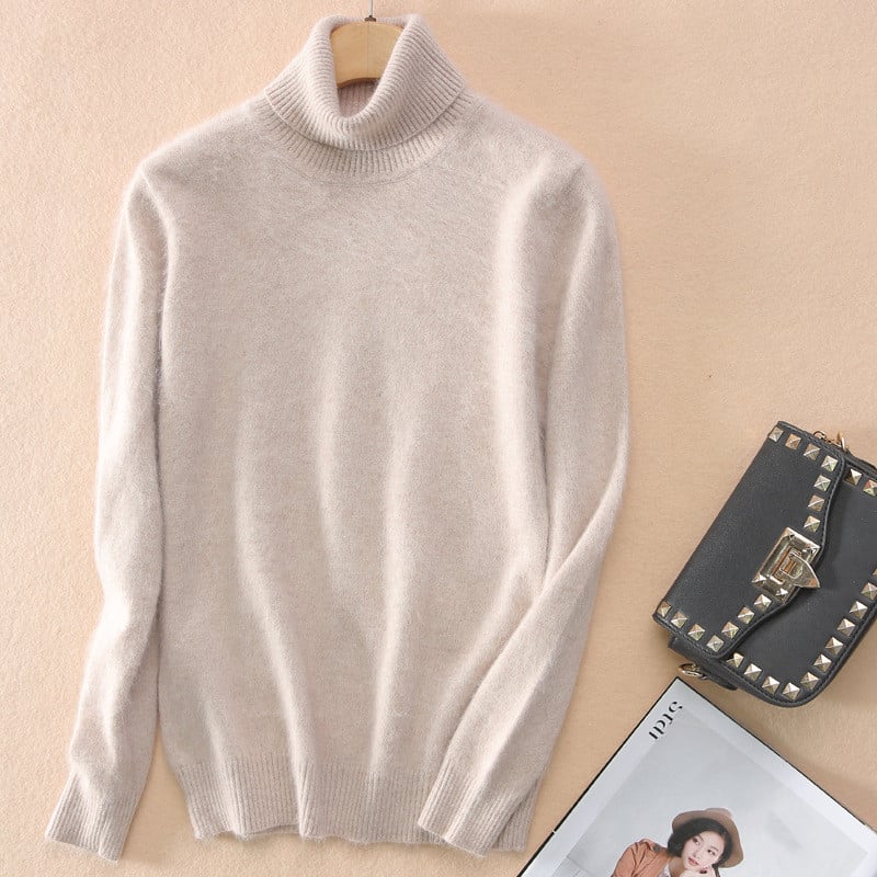 Olivia | Elegant Slim Fit Hög Halsad Tröja för Hösten 0