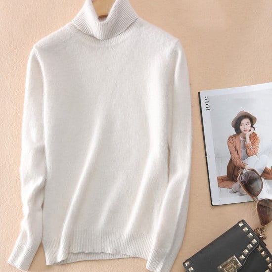 Olivia | Elegant Slim Fit Hög Halsad Tröja för Hösten 10