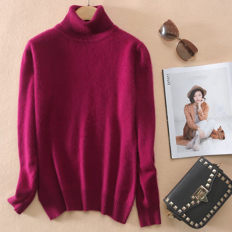 Olivia | Elegant Slim Fit Hög Halsad Tröja för Hösten 13
