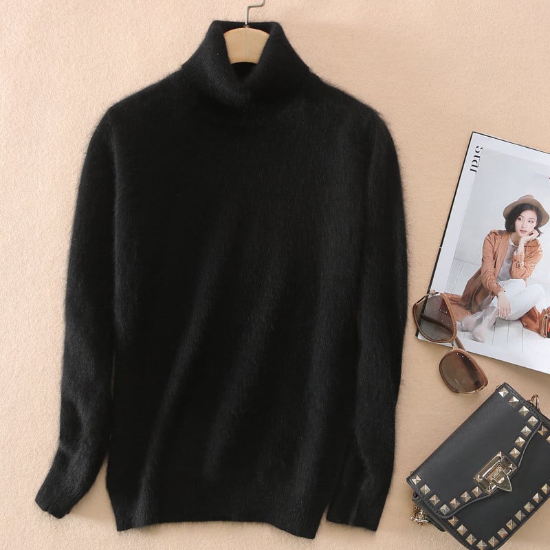 Olivia | Elegant Slim Fit Hög Halsad Tröja för Hösten 2