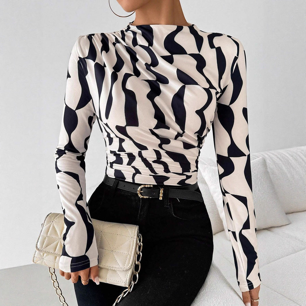 Olivia | Elegant Slim Fit Topp med Stående Krage 3