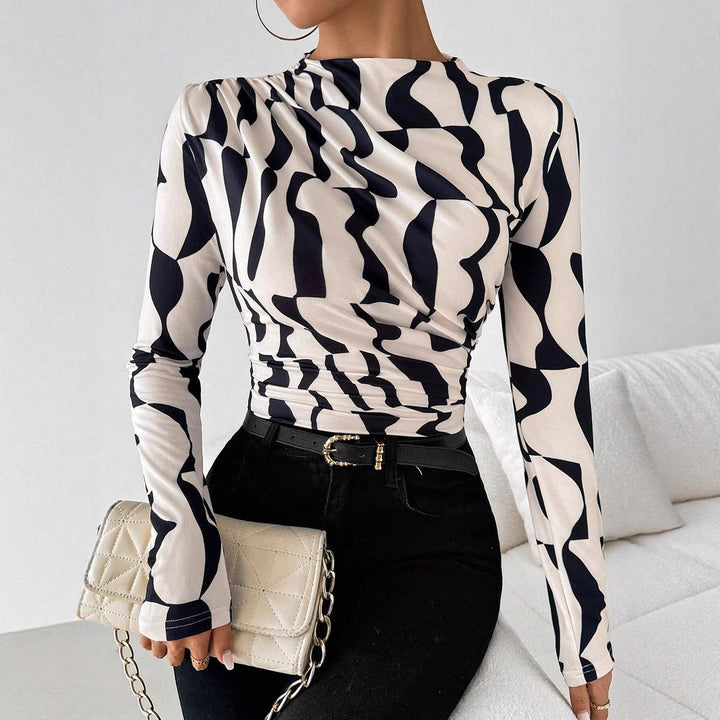 Olivia | Elegant Slim Fit Topp med Stående Krage 3