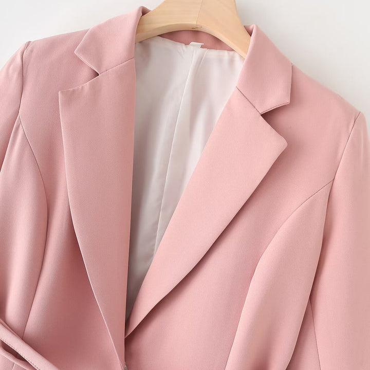 Olivia | Elegant Vårkavaj och Byxset med Skärp 2