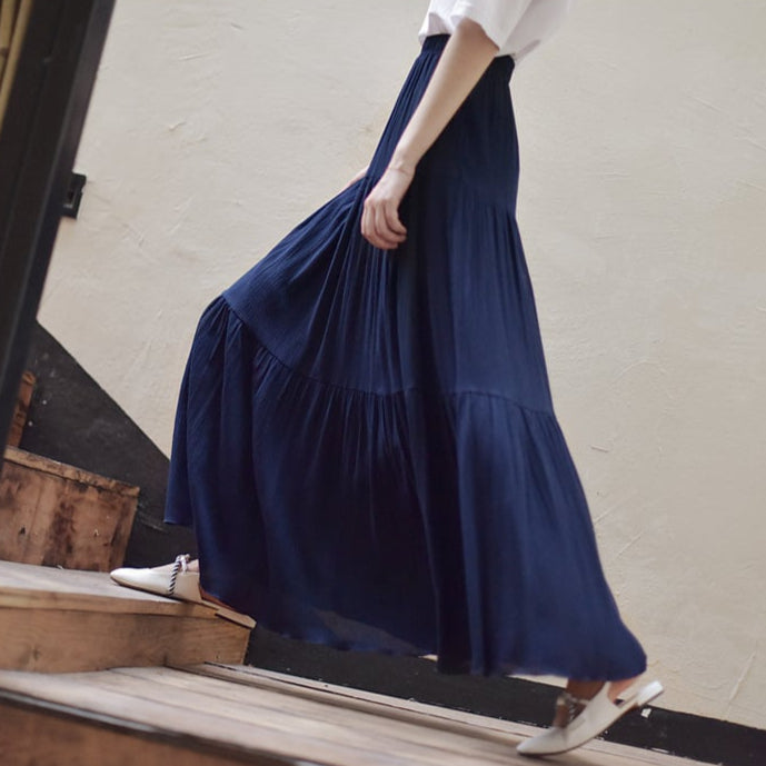 Olivia | Elegant Vårkjol med Vikdetaljer och Längdalternativ 8