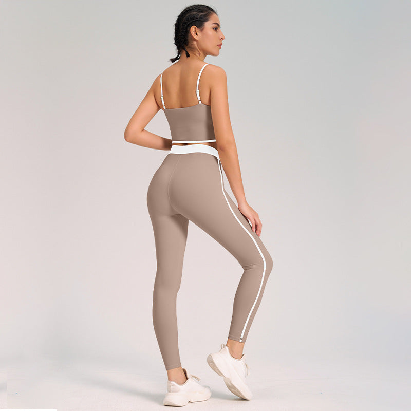 Olivia | Flexibla Högmidjade Yogakläder Dam med Ärmlös Top och Leggings 2