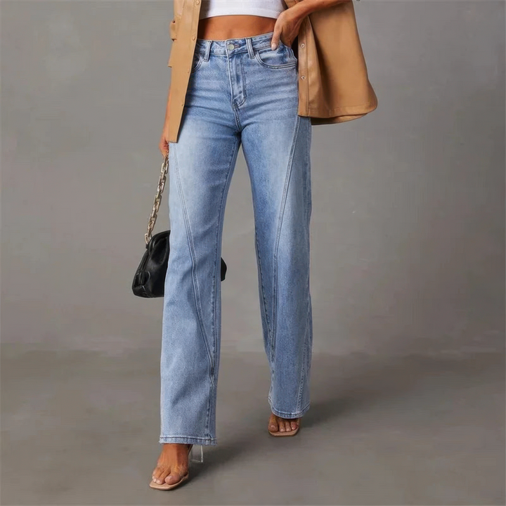 Olivia | Hög Midja Vida Jeans för Damer 1
