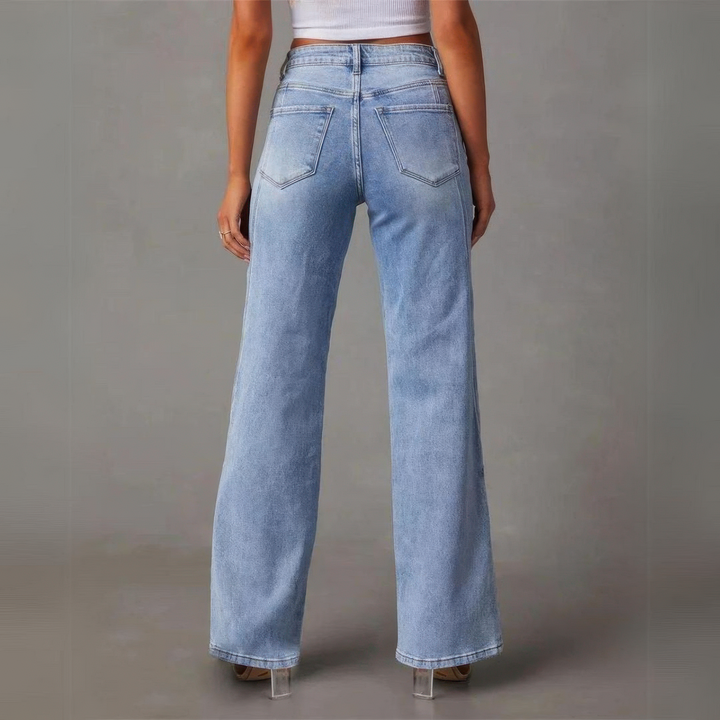Olivia | Hög Midja Vida Jeans för Damer 3