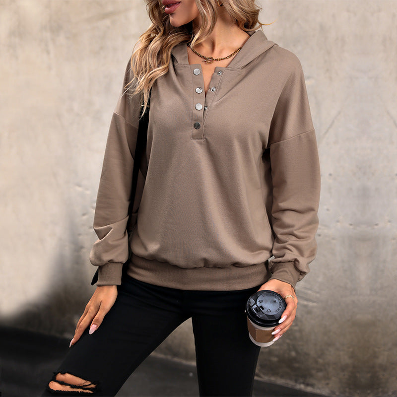 Olivia | Stylish Loose Fit Autumn Hoodie with Ribbed Sleeves 2